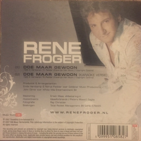 René Froger : Doe Maar Gewoon (CD, Single)