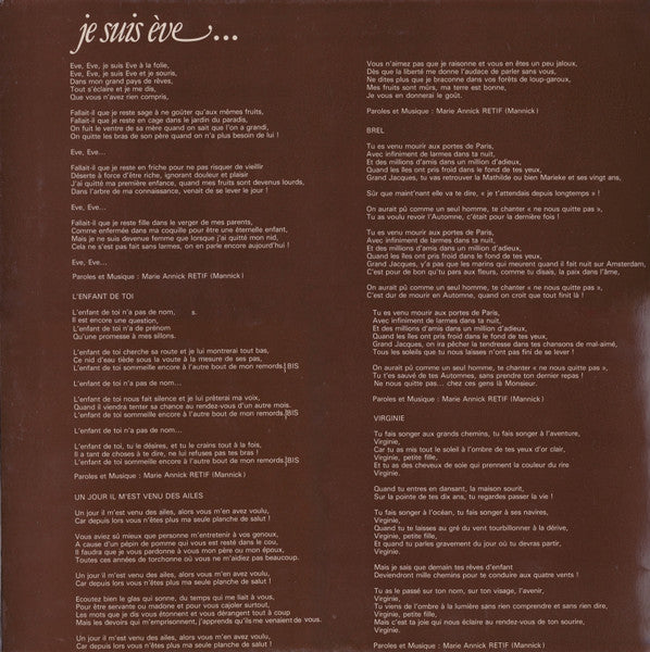 Mannick : Je Suis Ève (Volume 3) (LP, Album, Gat)