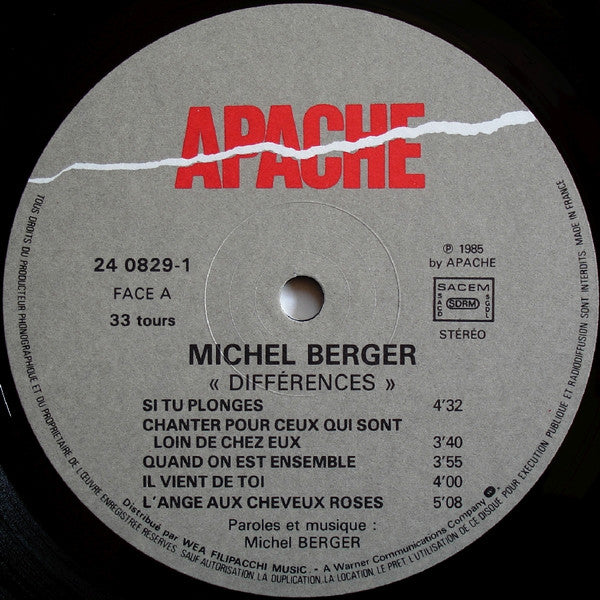 Michel Berger : Différences (LP, Album)