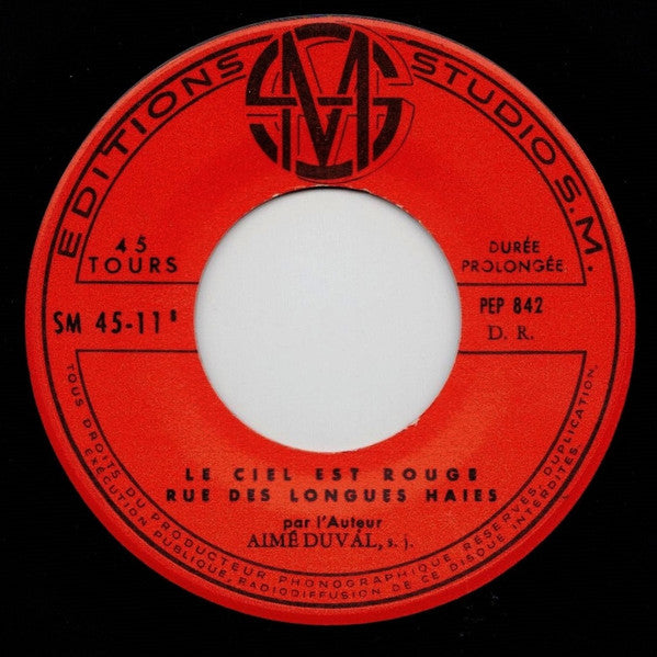 Aimé Duval : Le Ciel Est Rouge (7", EP, Red)