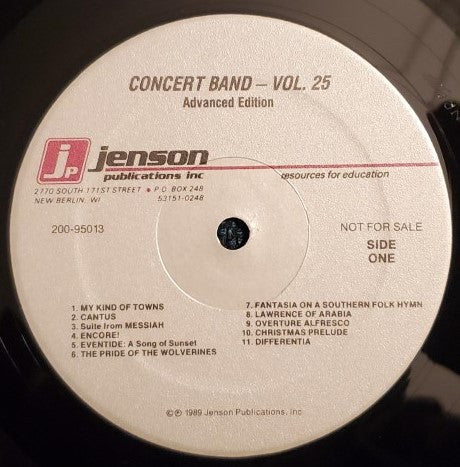 Unknown Artist : Music For Concert Band Volume 25 Advanced Edition (2xLP, Smplr, Gat)