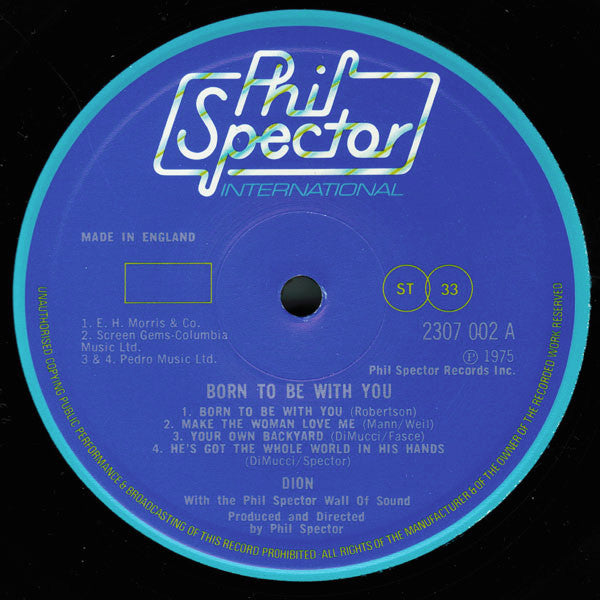 Dion (3) : Born To Be With You (LP, Album)
