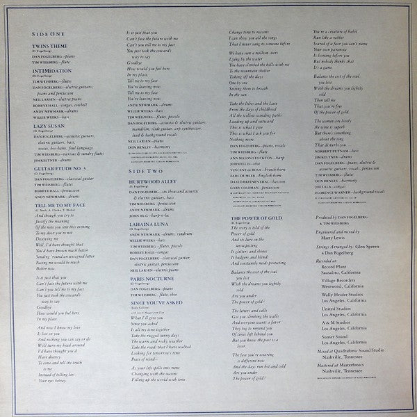 Dan Fogelberg & Tim Weisberg : Twin Sons Of Different Mothers (LP, Album, Gat)