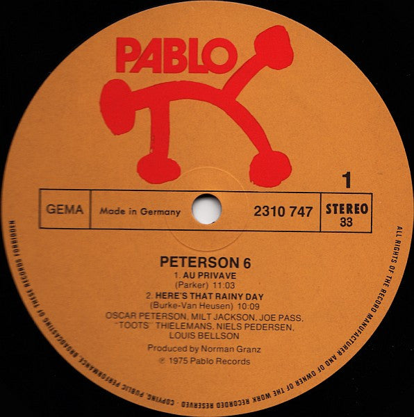 Peterson 6* : The Oscar Peterson Big 6 At The Montreux Jazz Festival 1975 (LP, Album)