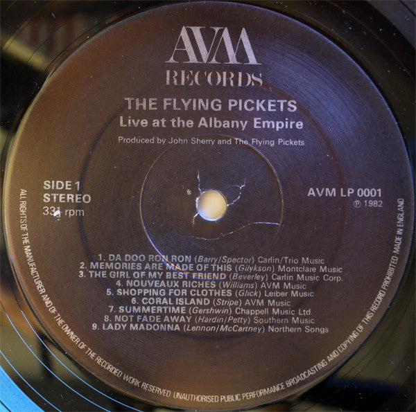 The Flying Pickets : Live At The Albany Empire! (LP, Album)