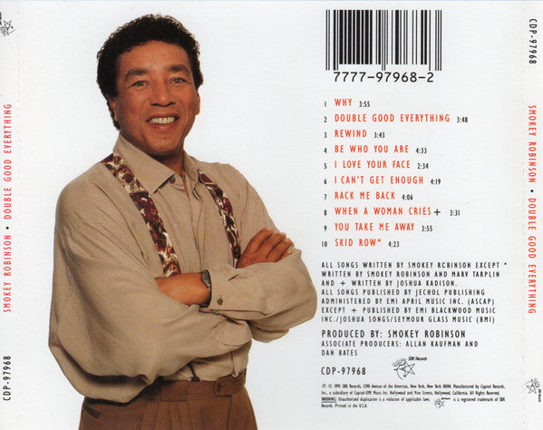 Smokey Robinson : Double Good Everything (CD, Album)