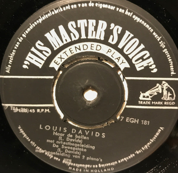 Louis Davids : De Olieman Heeft Een Fordje Opgedaan (7", EP)