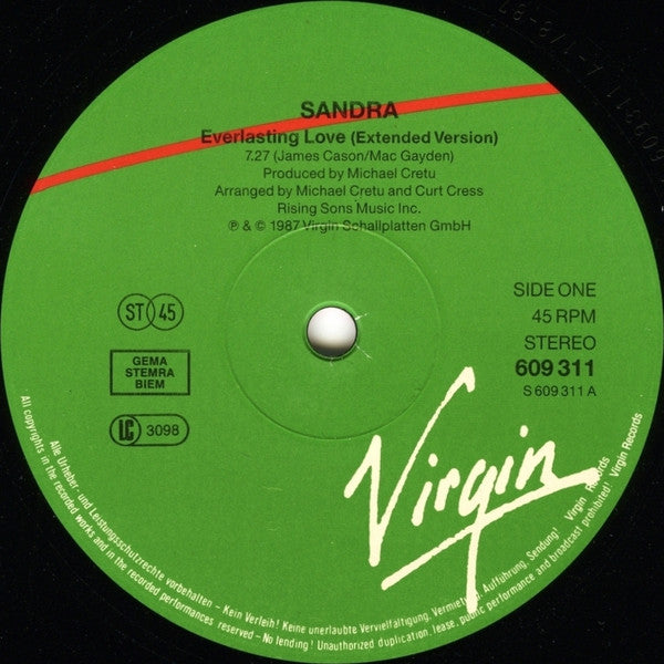 Sandra : Everlasting Love (12", Single)