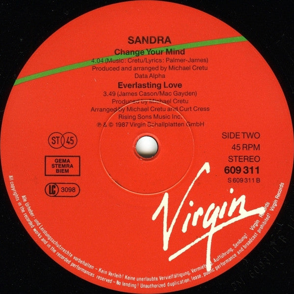 Sandra : Everlasting Love (12", Single)