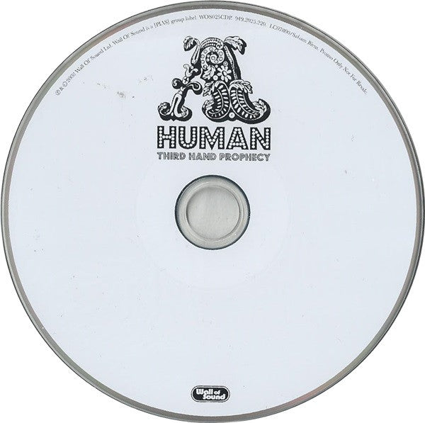 A.Human : Third Hand Prophecy (CD, Album, Promo)
