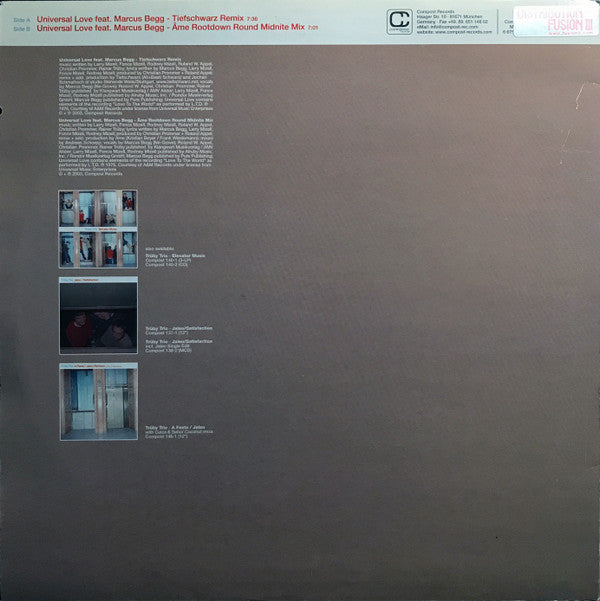 Trüby Trio Feat. Marcus Begg : Universal Love (Remixes) (12")