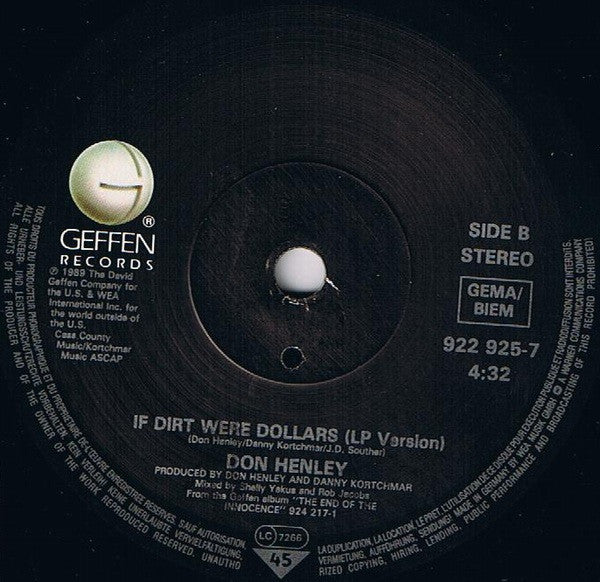 Don Henley : The End Of The Innocence (7", Single)