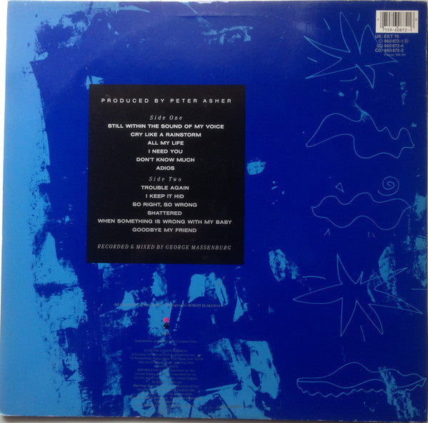 Linda Ronstadt Featuring Aaron Neville : Cry Like A Rainstorm - Howl Like The Wind (LP, Album)