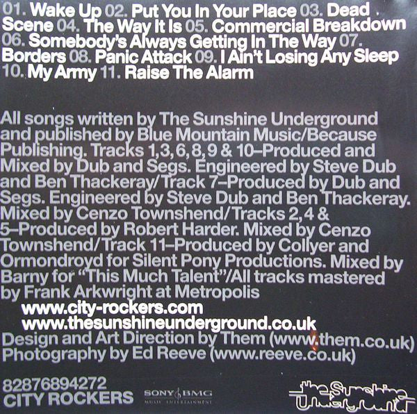 The Sunshine Underground : Raise The Alarm (CD, Album)