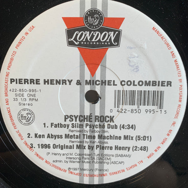 Pierre Henry & Michel Colombier : Psyché Rock (12", HUB)