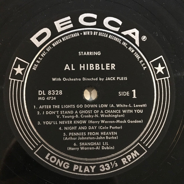 Al Hibbler : Starring Al Hibbler (LP, Album, Mono)