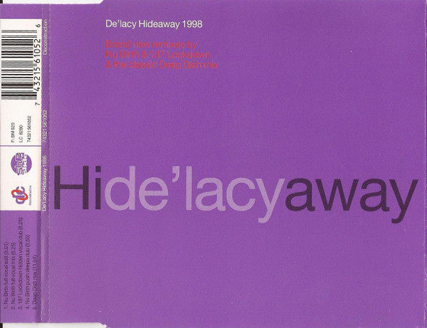 De'Lacy : Hideaway 1998 (CD, Single)