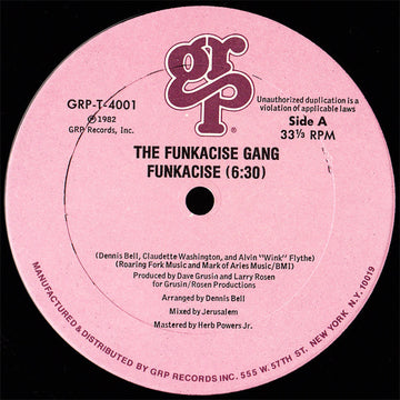 Funkacise Gang : Funkacise (12")