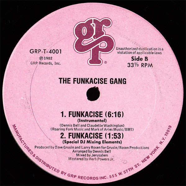 Funkacise Gang : Funkacise (12")