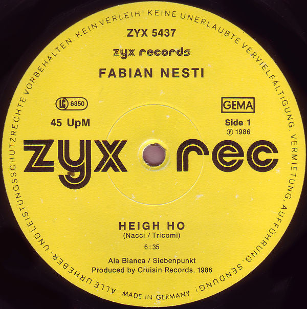 Fabian Nesti : Heigh Ho (12")