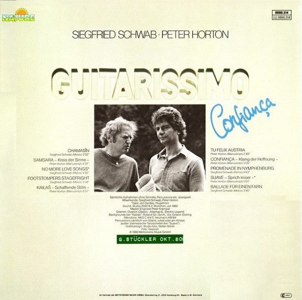 Peter Horton · Siegfried Schwab : Guitarissimo · Confiança (LP, Album)