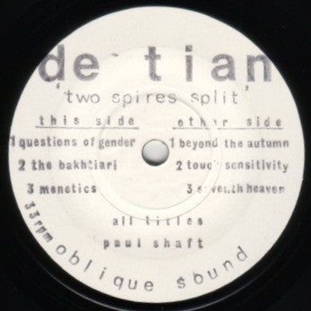 De Tian : Two Spires Split (7", EP)