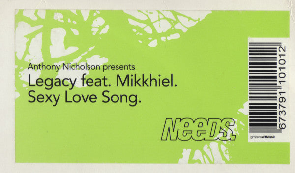 Anthony Nicholson Presents Legacy (12) Feat. Mike Benson : Sexy Love Song (12")