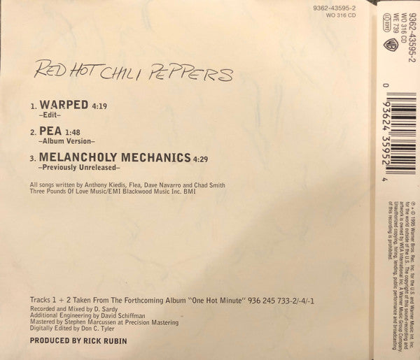 Red Hot Chili Peppers : Warped (CD, Single)