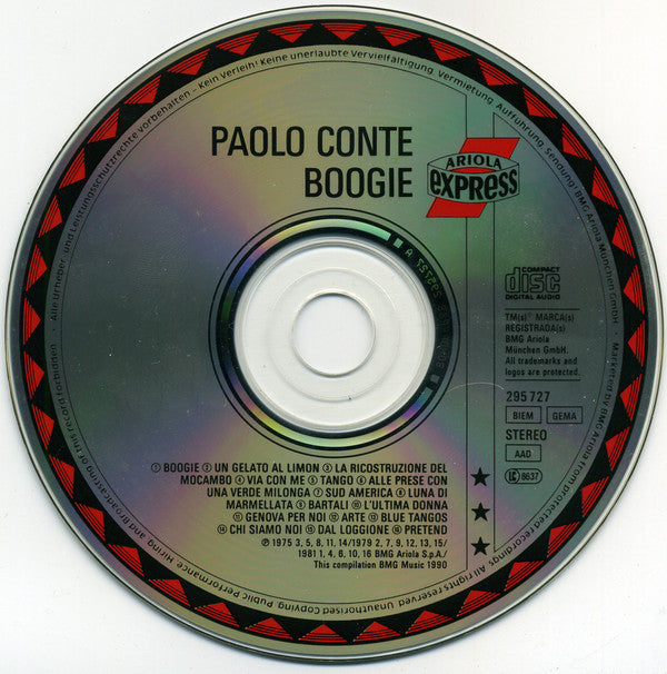 Paolo Conte : Boogie (CD, Comp)