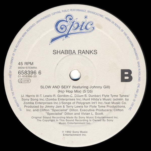 Shabba Ranks : Slow And Sexy (12")