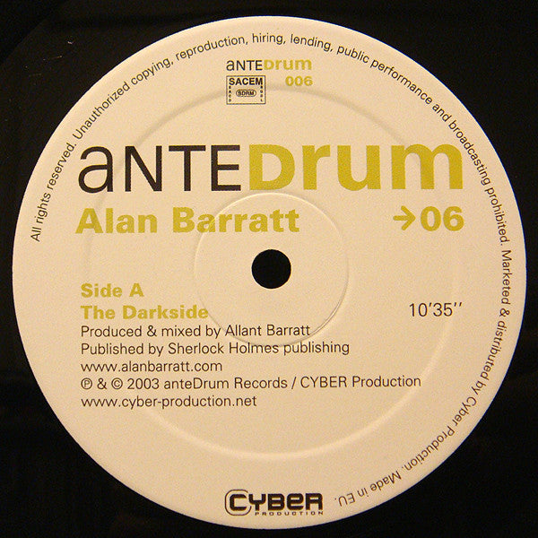 Alan Barratt : The Darkside (12")