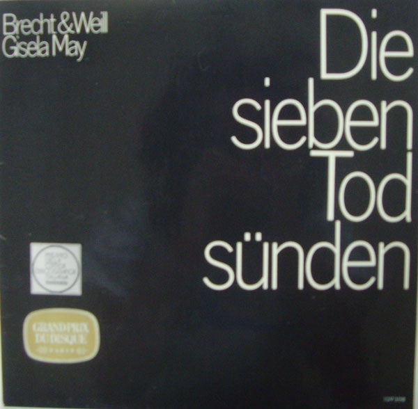 Bertolt Brecht & Kurt Weill - Gisela May : Die Sieben Todsünden (LP, Album)