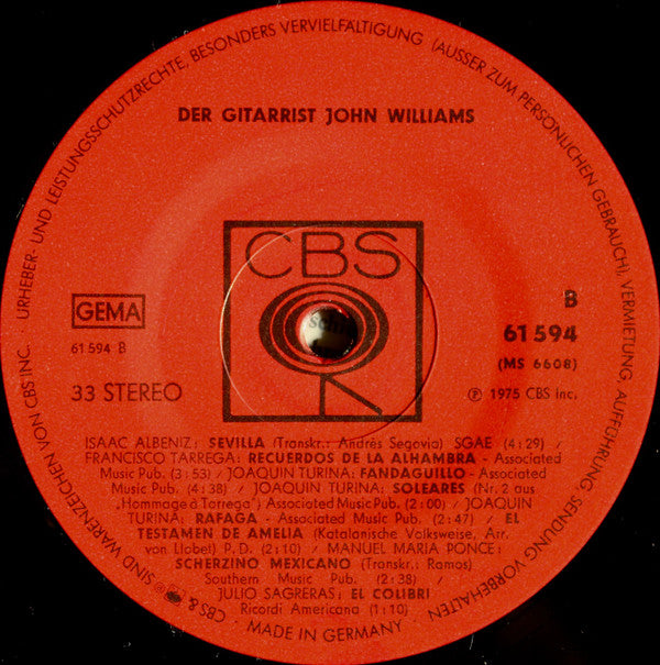 John Williams (7) : Der Gitarrist John Williams (LP)