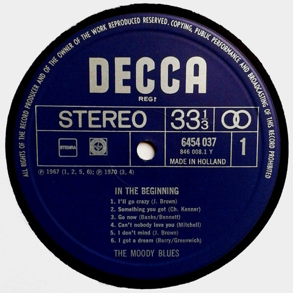 The Moody Blues : The Beginning (LP, Album, RE)