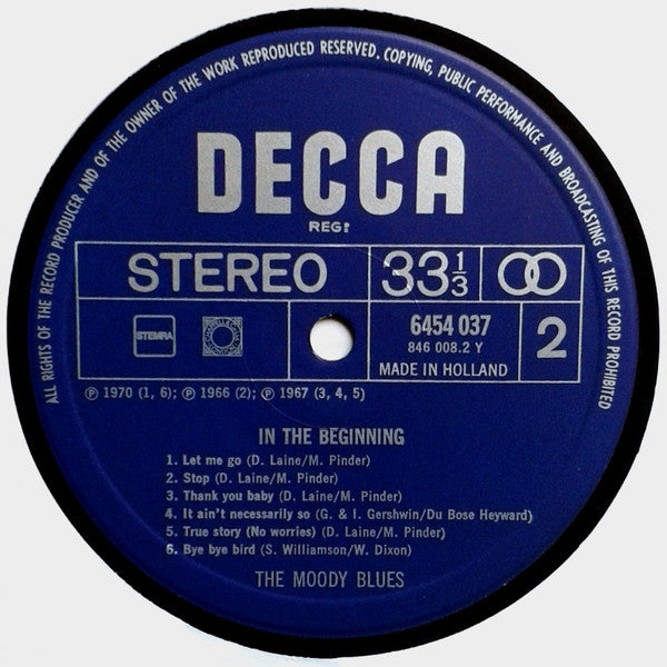 The Moody Blues : The Beginning (LP, Album, RE)