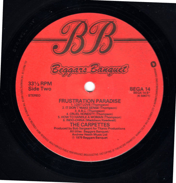 The Carpettes : Frustration Paradise (LP, Album)