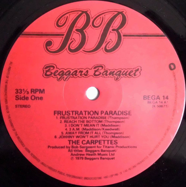 The Carpettes : Frustration Paradise (LP, Album)