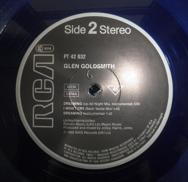 Glen Goldsmith : Dreaming (12", Maxi, Blu)