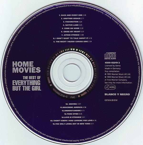 Everything But The Girl : Home Movies (The Best Of Everything But The Girl) (CD, Comp)