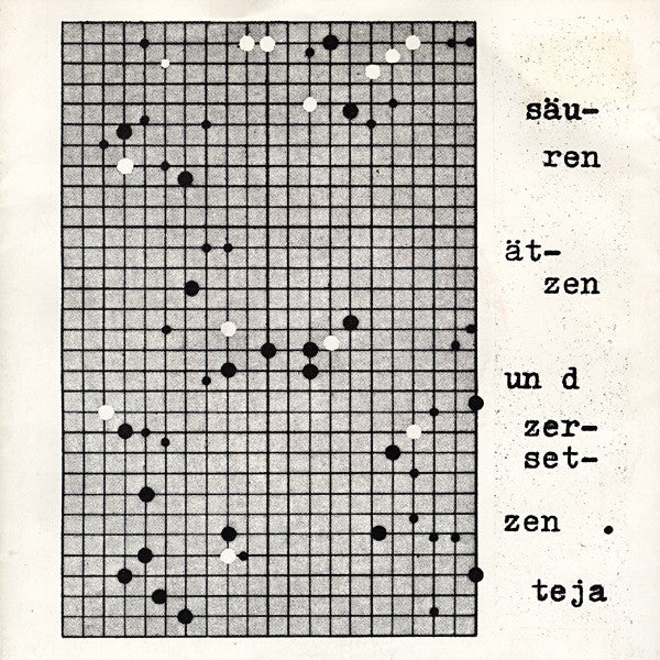 Teja Schmitz : Säuren Ätzen Und Zersetzen (7")