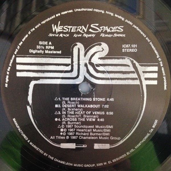 Steve Roach, Kevin Braheny, Richard Burmer : Western Spaces (LP, Album)
