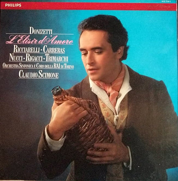 Gaetano Donizetti - Katia Ricciarelli, José Carreras, Leo Nucci, Susanna Rigacci, Domenico Trimarchi, Orchestra Sinfonica Di Torino Della RAI, Coro Di Torino Della RAI, Claudio Scimone : L'Elisir d'Amore (2xLP)