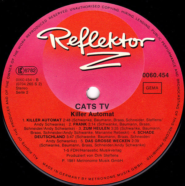 Cats TV : Killerautomat (LP, Album)