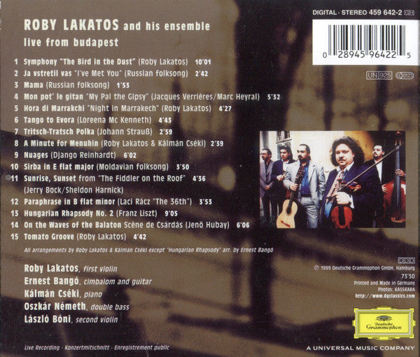 Roby Lakatos And His Ensemble : Live From Budapest (CD, Album)