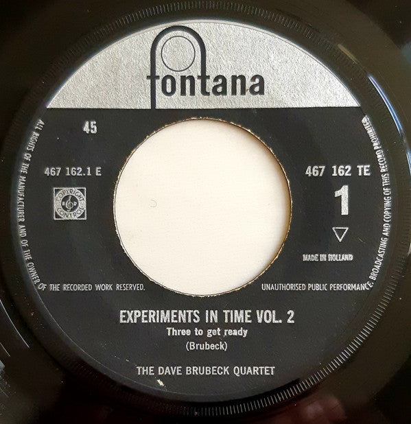 The Dave Brubeck Quartet : Experiments In Time Vol. 2 (7", EP)
