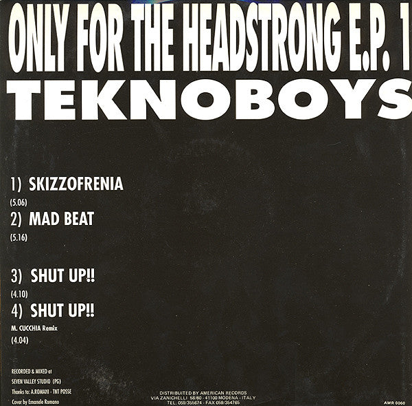 Teknoboys : Only For The Headstrong E.P. 1 (12", EP)