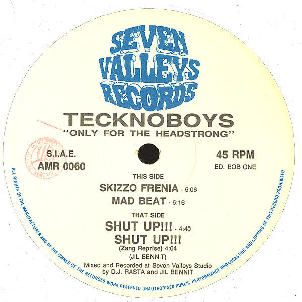 Teknoboys : Only For The Headstrong E.P. 1 (12", EP)