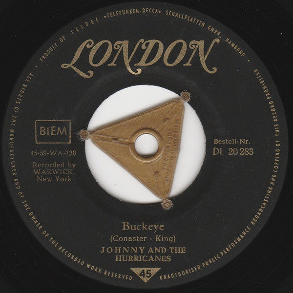 Johnny And The Hurricanes : Red River Rock / Buckeye (7", Single, Mono)