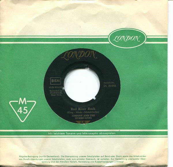 Johnny And The Hurricanes : Red River Rock / Buckeye (7", Single, Mono)
