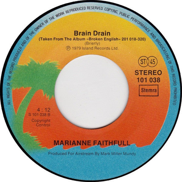 Marianne Faithfull : The Ballad Of Lucy Jordan (7", Single)